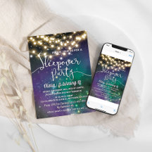 お泊りパーティー ギャラクシー ブルー パープル 星 誕生日