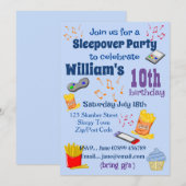 お泊りパーティー 招待状 (正面/裏面)