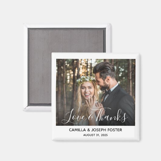 お洒落ありが結婚とう マグネット (正面/裏面)