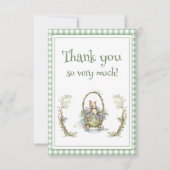 お洒落おとぎ話の動物フラットサンキューカード サンキューカード (正面)