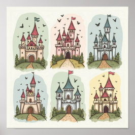 お洒落おとぎ話の城 ポスター