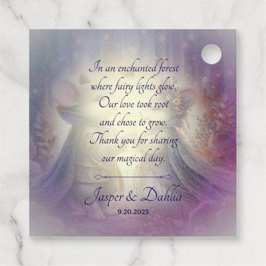 お洒落おとぎ話の森ファンタジー フェイバータグ (裏面)