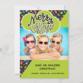 お洒落おもしろいカスタム写真の子供のクリスマス シーズンカード (正面)