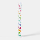 お洒落おもしろいカラフルレインボーハートふりかけ iPhone 15ケース (右側面)