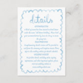 お洒落おもしろいハンドダスク図解入りの、写真付きのブルーフレーム エンクロージャーカード (正面)