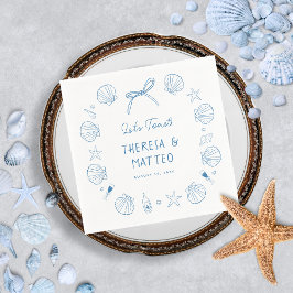 お洒落おもしろいハンドドロッ航海のド海結婚岸 スタンダードカクテルナプキン