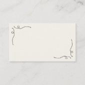 お洒落おもしろいハンドドローフランスのドのフラ結婚ット名 プレイスカード (正面)