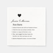 お洒落おもしろいファクトのナ結婚プキンのスクリプト スタンダードカクテルナプキン (正面)