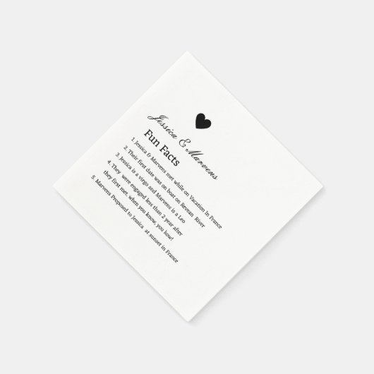 お洒落おもしろいファクトのナ結婚プキンのスクリプト スタンダードカクテルナプキン (角)