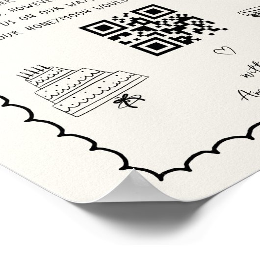 お洒落おもしろいフランスののハネムーン基金の看板 ポスター (角)