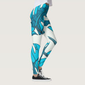 お洒落おもしろい!モンステラ葉デザイン レギンス (右)