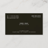 お洒落およびプロフェッショナルセキュリティ担当者 名刺 (正面)