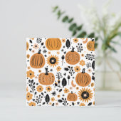 お洒落かぼちゃ及び秋パーソナライズされた花 サンキューカード (スタンド正面)