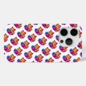 お洒落かわいい猫編み物シーン特大 Case-Mate iPhoneケース (裏面 (横))