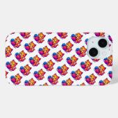 お洒落かわいい猫編み物シーン特大 Case-Mate iPhoneケース (裏面 (横))