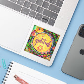 お洒落かわいらしフローラ シール (ノートパソコンとiPhone)