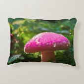 お洒落きのこ林水平枕 – かわいい アクセントクッション (裏面)