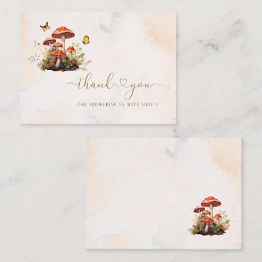 お洒落きのこ水の色感謝していはベビーshowe ノートカード (正面/裏面)