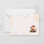お洒落きのこ水の色感謝していはベビーshowe ノートカード (裏面)