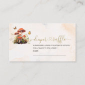 お洒落きのこ水色ベビーシャワーおむつr エンクロージャーカード (正面)