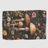 お洒落きのこ・野草植物学 ゴルフタオル (横)