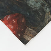 お洒落きのこ・野草植物学 フリースブランケット (角)