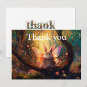 お洒落くず入った魅惑の森 サンキューカード (正面/裏面)