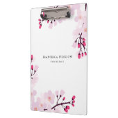 お洒落さくらんぼのパーソナライズされた花 クリップボード (左)