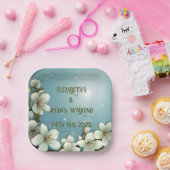 お洒落さくらんぼの花 ペーパープレート (パーティー)