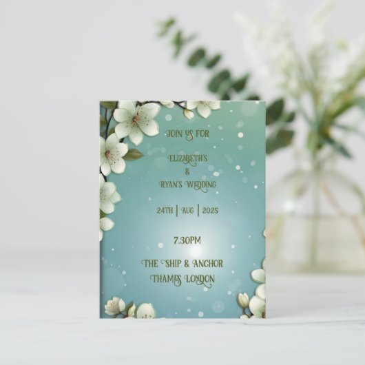 お洒落さくらんぼの花 ポストカード (スタンド正面)