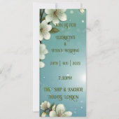 お洒落さくらんぼの花 招待状 (正面)