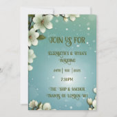 お洒落さくらんぼの花 招待状 (正面)