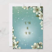 お洒落さくらんぼの花 招待状 (裏面)