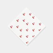 お洒落さくらんぼオントップさくらんぼテーマ スタンダードカクテルナプキン (角)