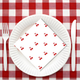 お洒落さくらんぼオントップさくらんぼテーマ スタンダードカクテルナプキン