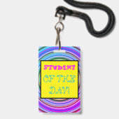 「お洒落その日の生徒！」 バッジ (正面（ネックストラップ付）)