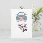 お洒落たった今結婚しましたありがとう サンキューカード (スタンド正面)