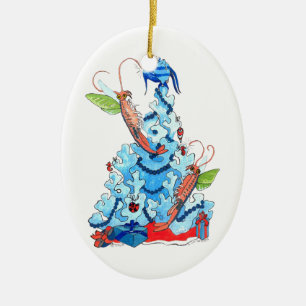 お洒落でかわいいアラスカの野性生物のクリスマスのオーナメント セラミックオーナメント