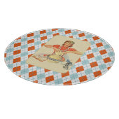 お洒落でアーガイル柄のなヴィンテージの調理師 カッティングボード (角)