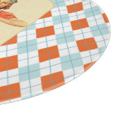 お洒落でアーガイル柄のなヴィンテージの調理師 カッティングボード (角)