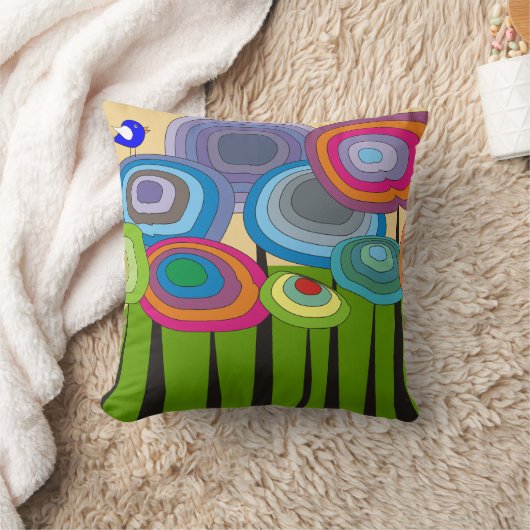 お洒落でアートな花の装飾的な枕 クッション (ブランケット)