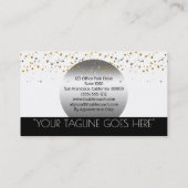 お洒落でエレガントでモダンな紙吹雪|の月の生命コーチ 名刺 (裏面)