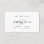 お洒落でエレガントなデザインのモノグラムの平野のトレンディー 名刺 (正面)