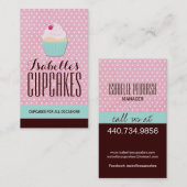 お洒落でカスタマイズ可能なカップケーキの名刺 名刺 (正面/裏面)