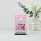 お洒落でカスタマイズ可能なカップケーキの名刺 名刺 (スタンド正面)