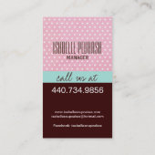 お洒落でカスタマイズ可能なカップケーキの名刺 名刺 (裏面)