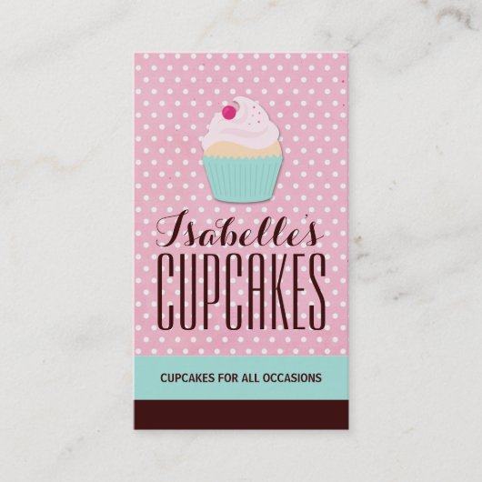 お洒落でカスタマイズ可能なカップケーキの名刺 名刺 (正面)