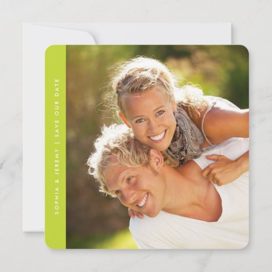 お洒落でカラフルでキスをするな鳥の夏の写真 セーブザデート (裏面)