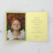 お洒落でカラフルな春の花のポップ・アートのな木の自然 カード (内部)