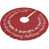 お洒落でパーソナライズな孫の名前の祖父母 ブラッシュドポリエステルツリースカート (アングル)